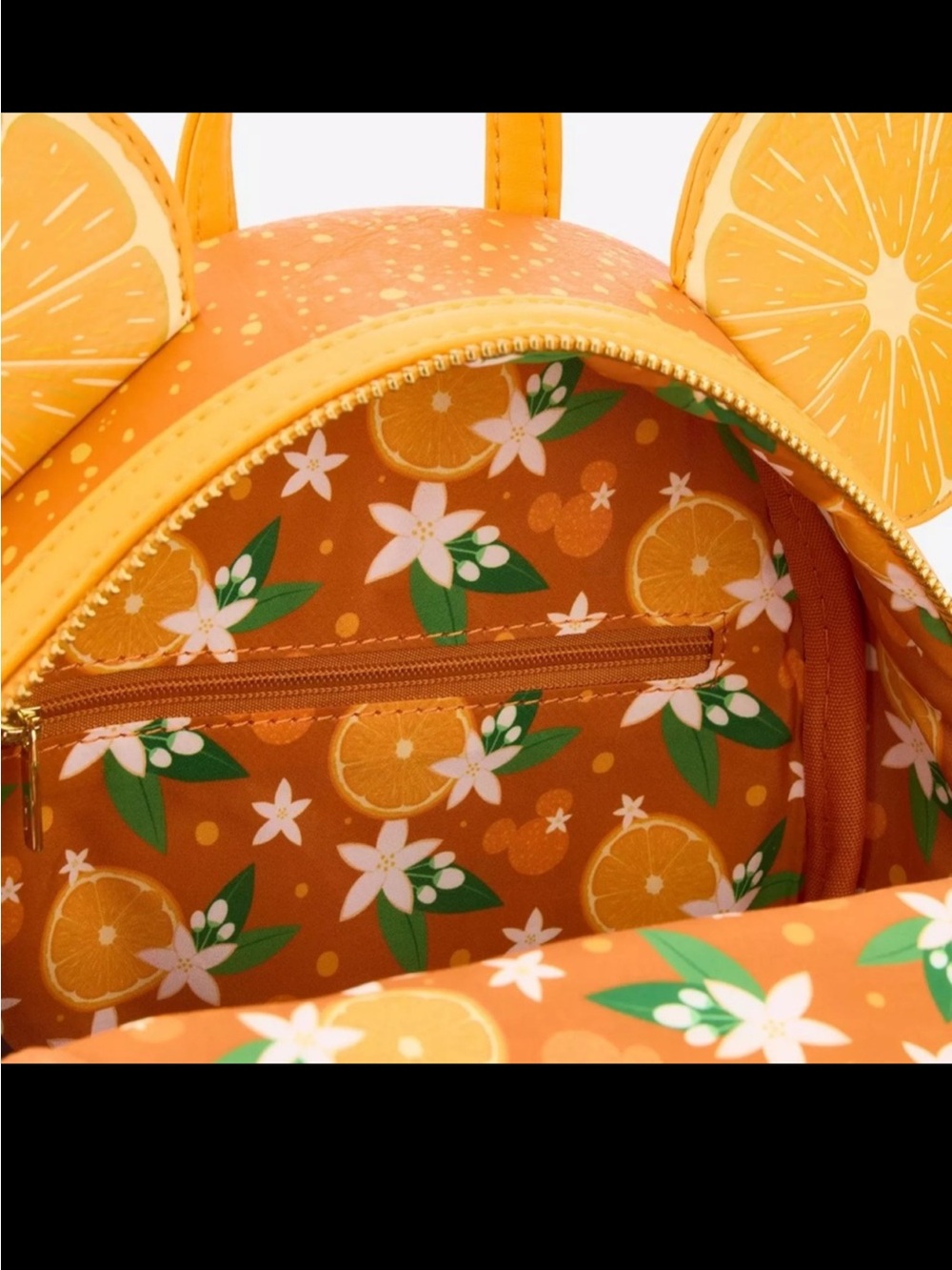 Loungefly Disney Minnie Mouse Orange Ears Orange Scented Mini Backpack & Coin - Picture 5 of 14